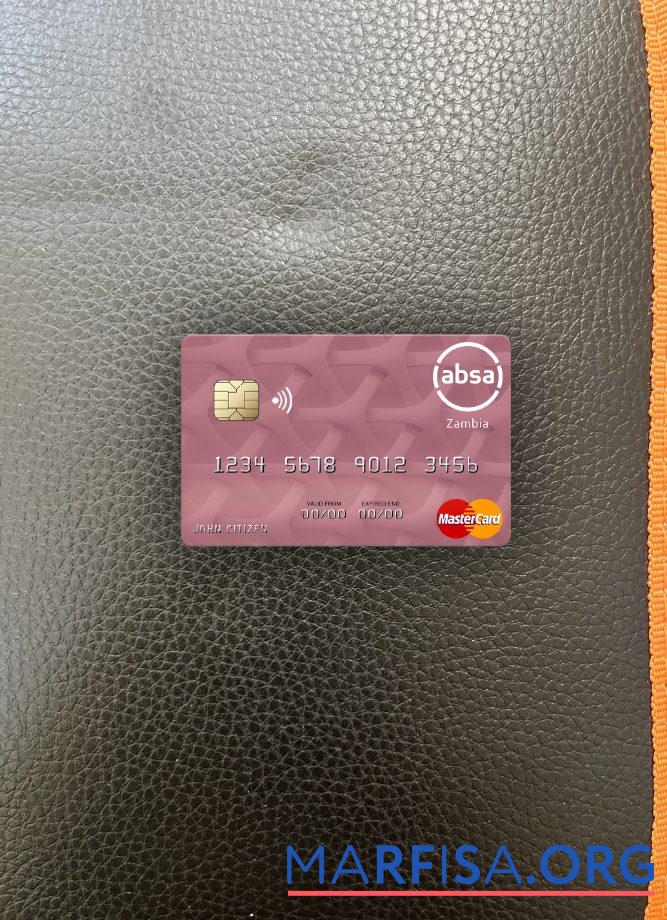 Printable Zambia Absa Bank Zambia Plc mastercard photolook front sample